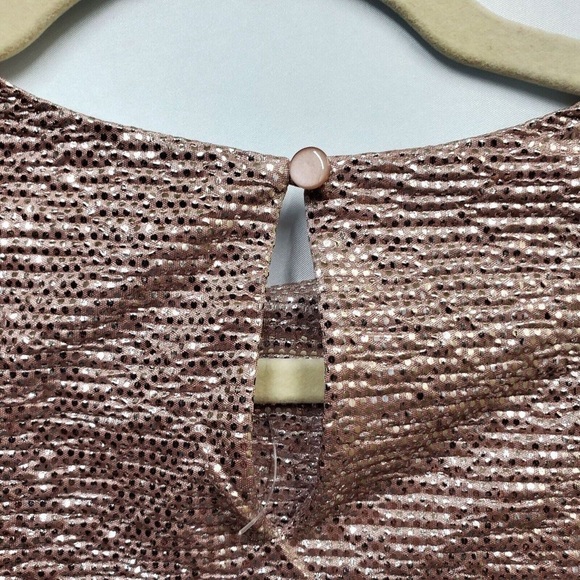 ✨NWT✨ Monteau Los Angeles Short Sleeve
Shirt Rose Gold Metallic Size S - Picture 11 of 11